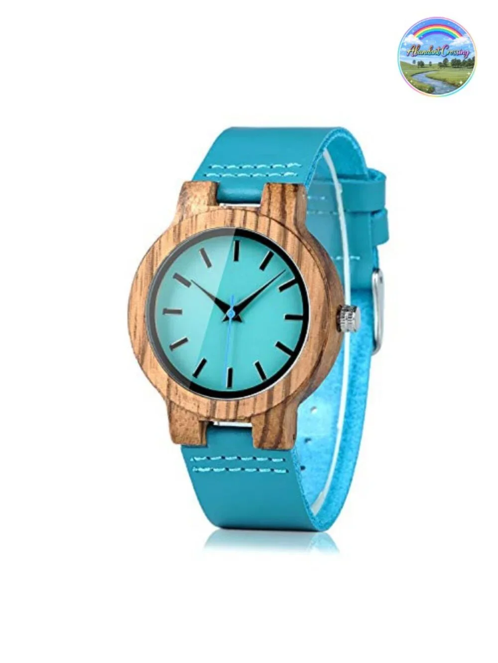 Handmade Bamboo Wooden Watch with Real Leather Strap Japanese Quartz Movement